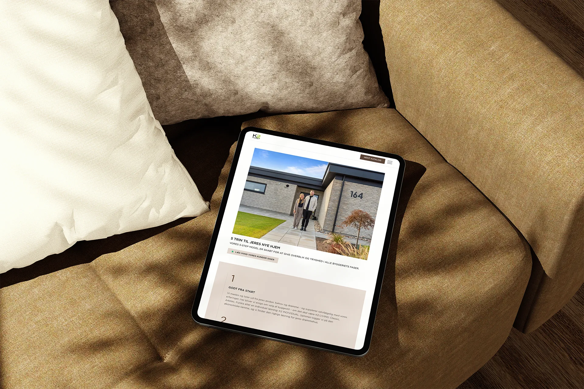 K2 Huset tablet mockup
